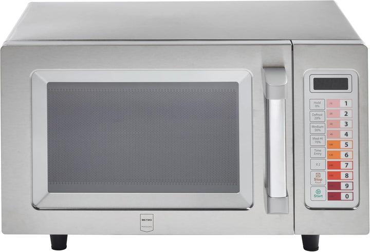 METRO Professional Mikrowelle GMW1125, Edelstahl, 51.1 x 43.2 x 31.1 cm, 25 L, 100 Programme, 60-Min