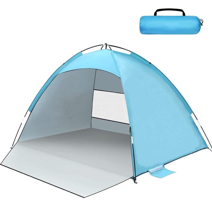 Strandmuschel UV Schutz, UPF 50+ Strandzelt Kleines für 2/3/4 Personen, Tragbarer Strand Zelt, Winds