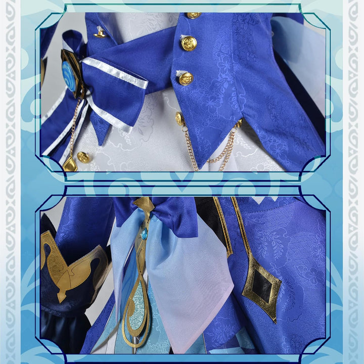 OSIAS Genshin Impact Cosplay Kostüm, verbesserte Version mit hochwertigen Stoffen, Accessoires und P