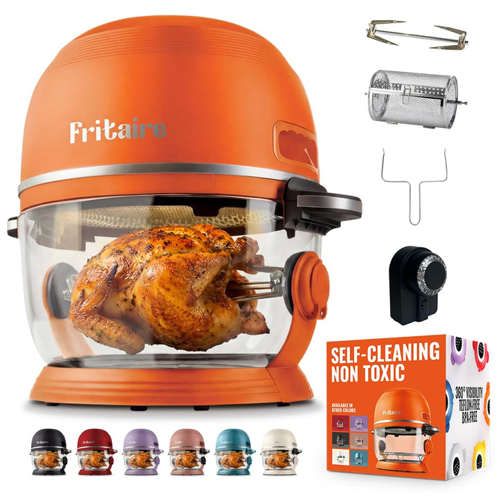 Fritaire Ungiftiger Glas-Airfryer™, 5L – 360° Sicht, Selbstreinigung, 400°F Heissluft-Vortex für gle