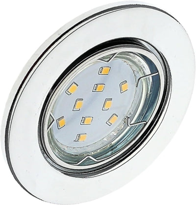 Trango 6er Pack LED Einbaustrahler 6729-068MO Einbauleuchte, Deckenlampe in Chrom Rund incl. 6x LED