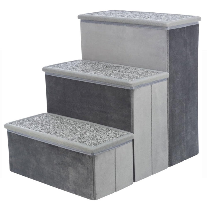 Leiter mit Stauraum, 34 x 45 x 50 cm, grau