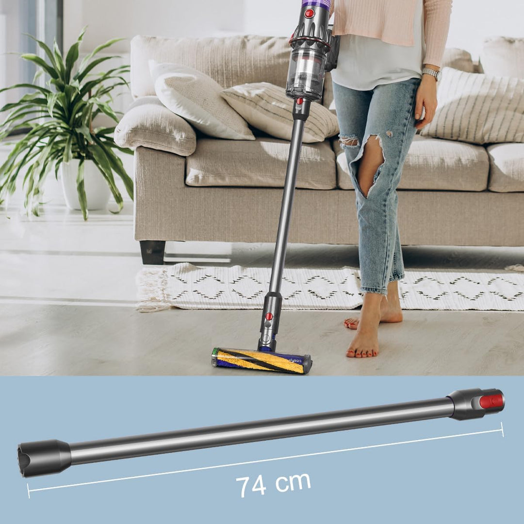 Saugrohr für Dyson V12 Detect Slim & V9 Motorbar Staubsauger, 74CM (Grau), Grau