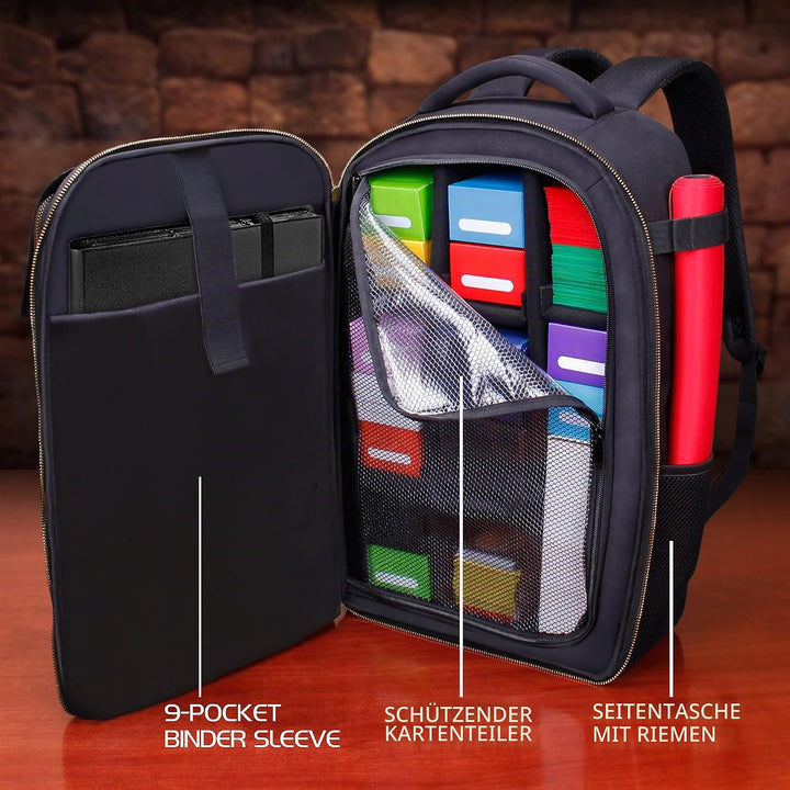 Enhance MTG Rucksack – TCG-Rucksack für Deckboxen, gesleevte Karten, Spielmatten, MTG-Zubehör – anpa