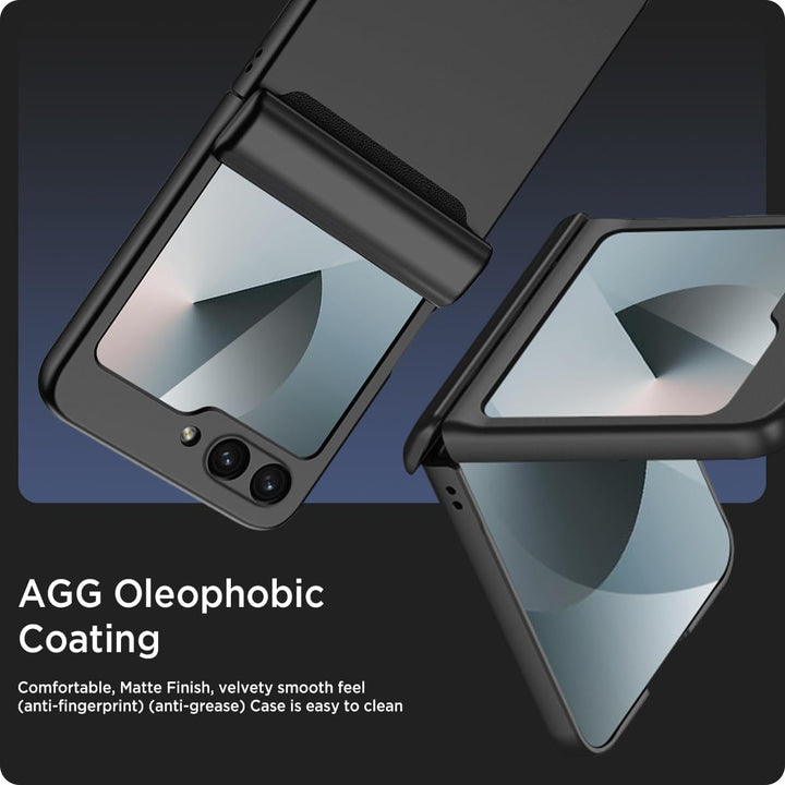 Miimall Kompatibel mit Samsung Galaxy Z Flip 6/Flip7 FE Hülle mit Scharnierschutz Magnetischer [Exte