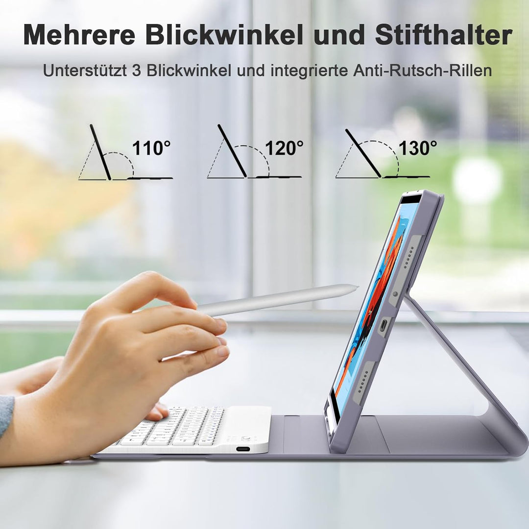 IVEOPPE Tastatur für Xiaomi Redmi Pad 2 & SE 11 Zoll, Deutsches QWERTZ Layout, Hülle mit Bluetooth A