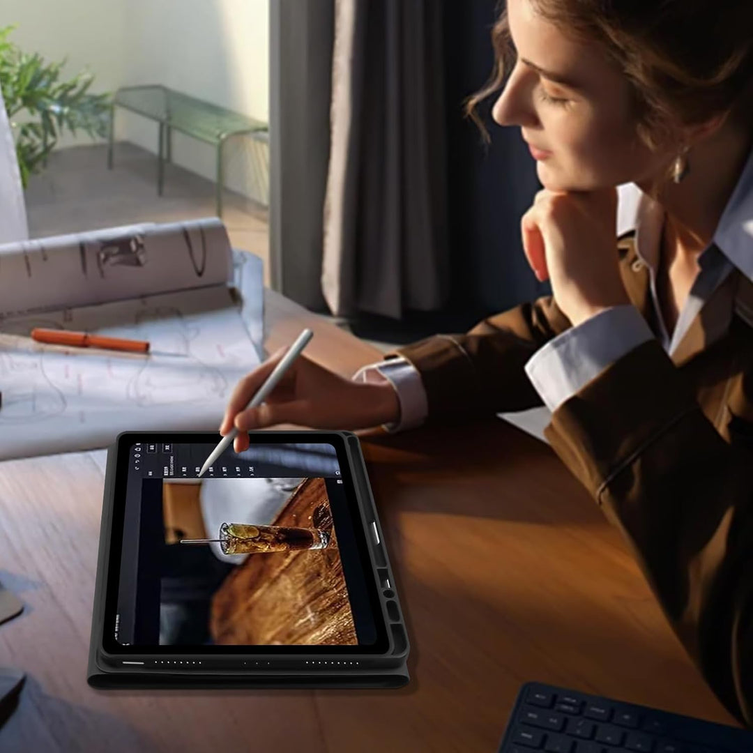 iPad Air 5 Hülle mit Tastatur für iPad Air 6 11 Zoll, Deutsches Taststur Hülle für iPad Air 11 Zoll