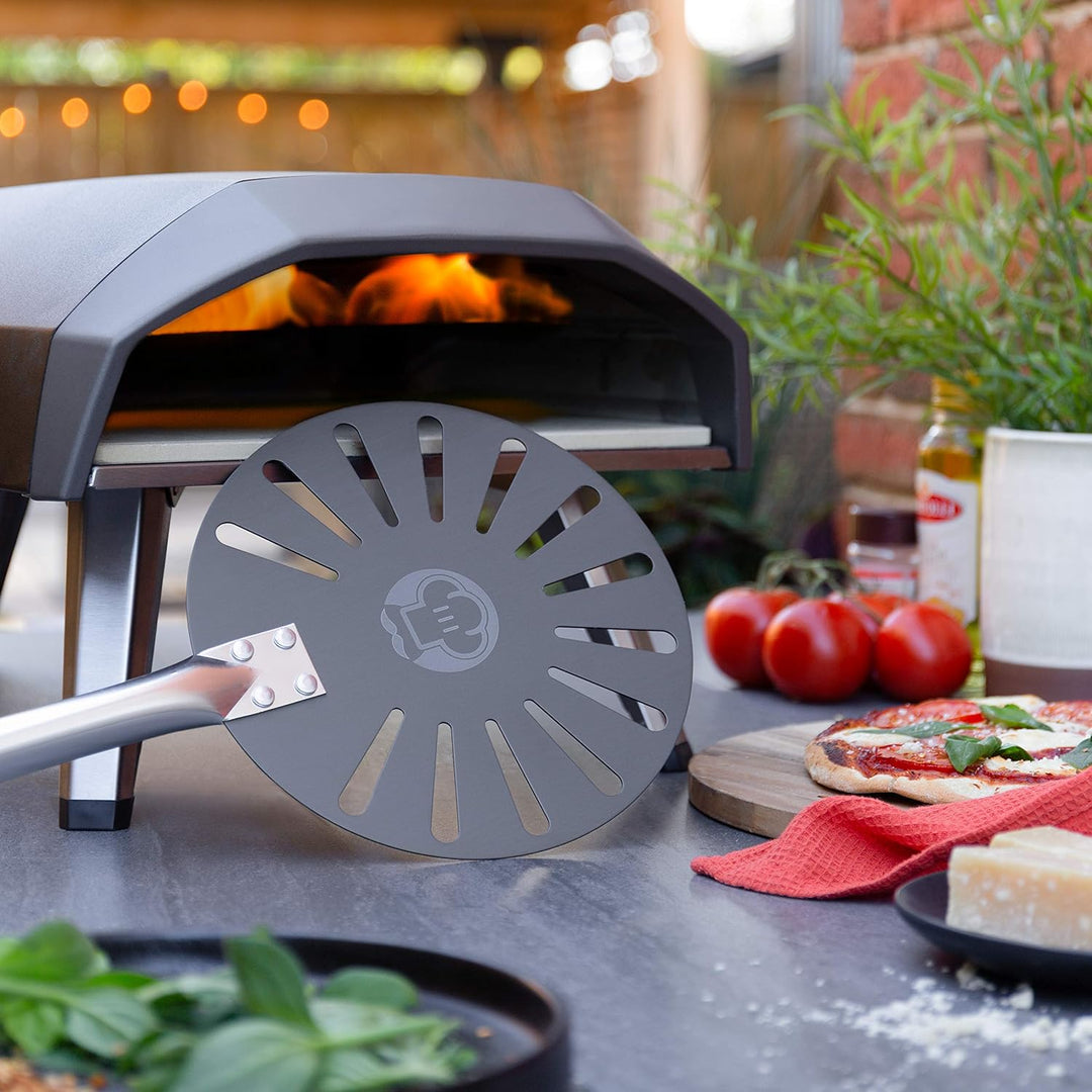 Chef Pomodoro Pizzaschieber – Pizzaschaufel – Pizza Schaufel Metall – Aluminium Pizzaschieber mit Ho