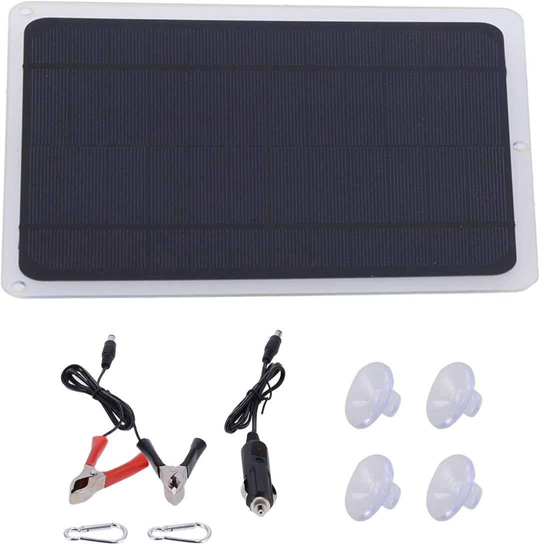 Solar LED Clip Panel, 6W 12V Solarpanel-Ladegerät für Auto, Wohnmobil und Boot, Ultradünn, IP65 Wass