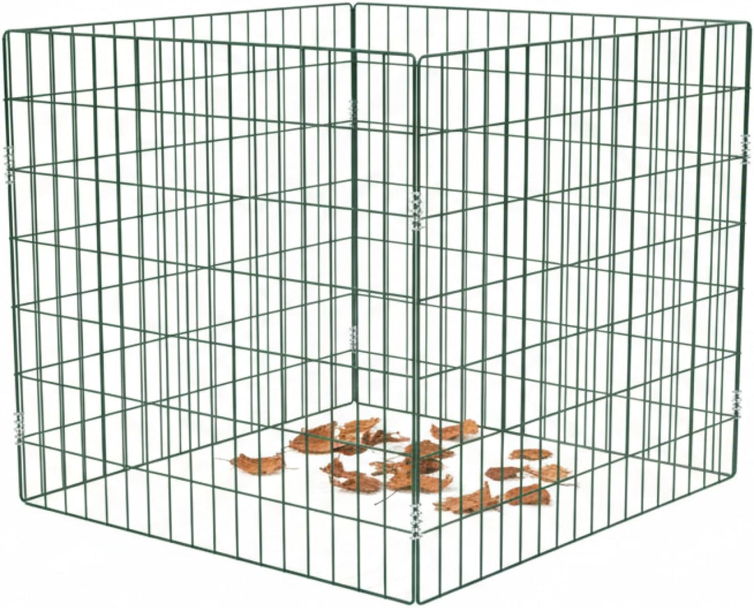 TRUTZHOLM Metall Kompostgitter Gartenkomposter werkzeugloser Aufbau 80 × 80 x70 cm Stahldraht pulver