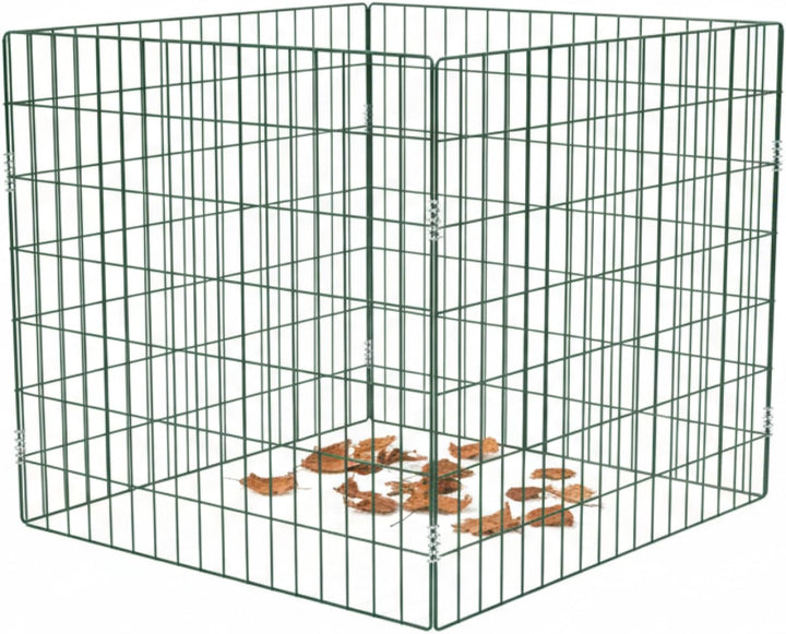 TRUTZHOLM Metall Kompostgitter Gartenkomposter werkzeugloser Aufbau 80 × 80 x70 cm Stahldraht pulver
