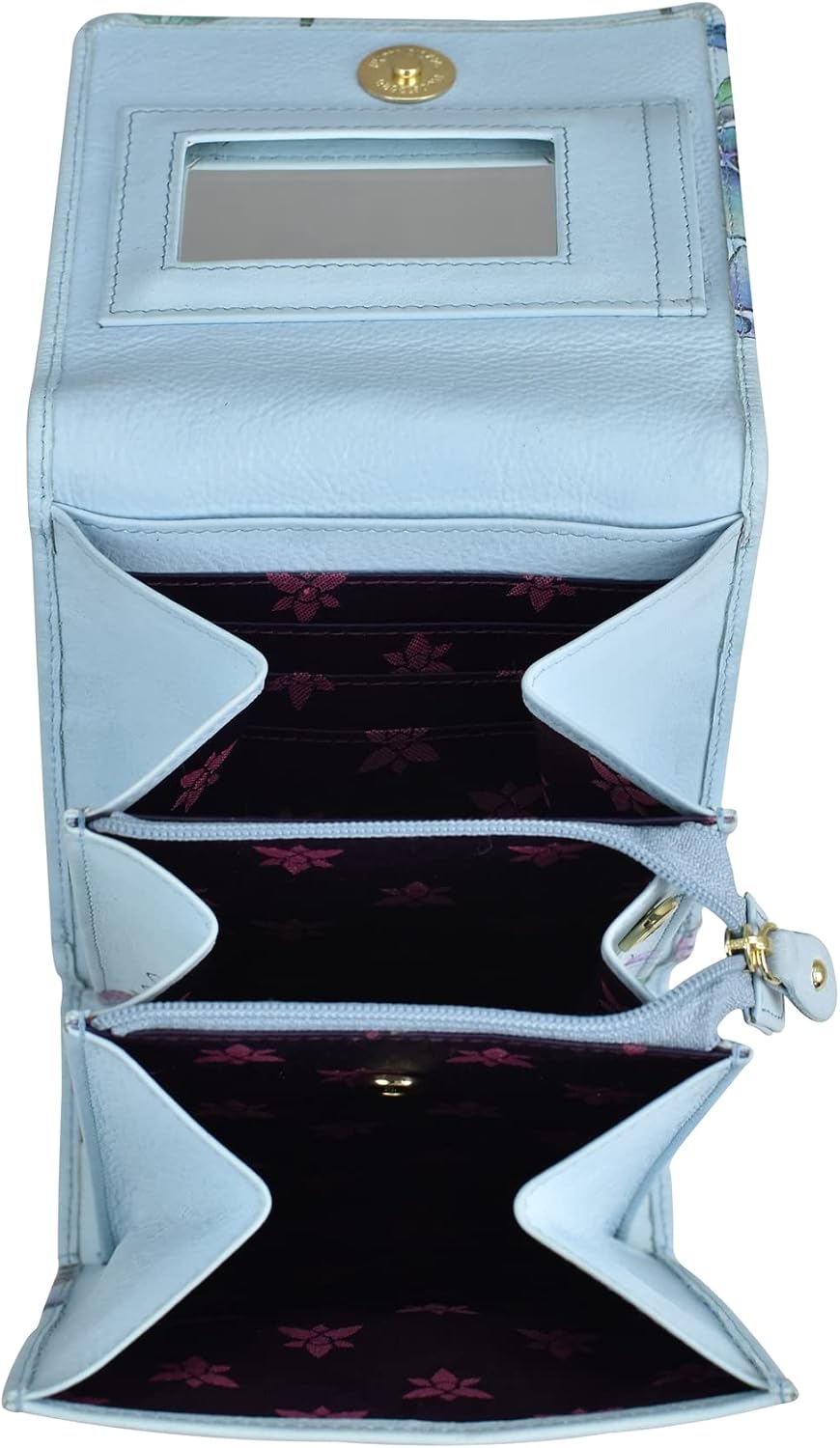 Anuschka Damen echt Leder Mini Sling Organizer Tasche, Kreuztasche, Stylisher Organizer Underwater B