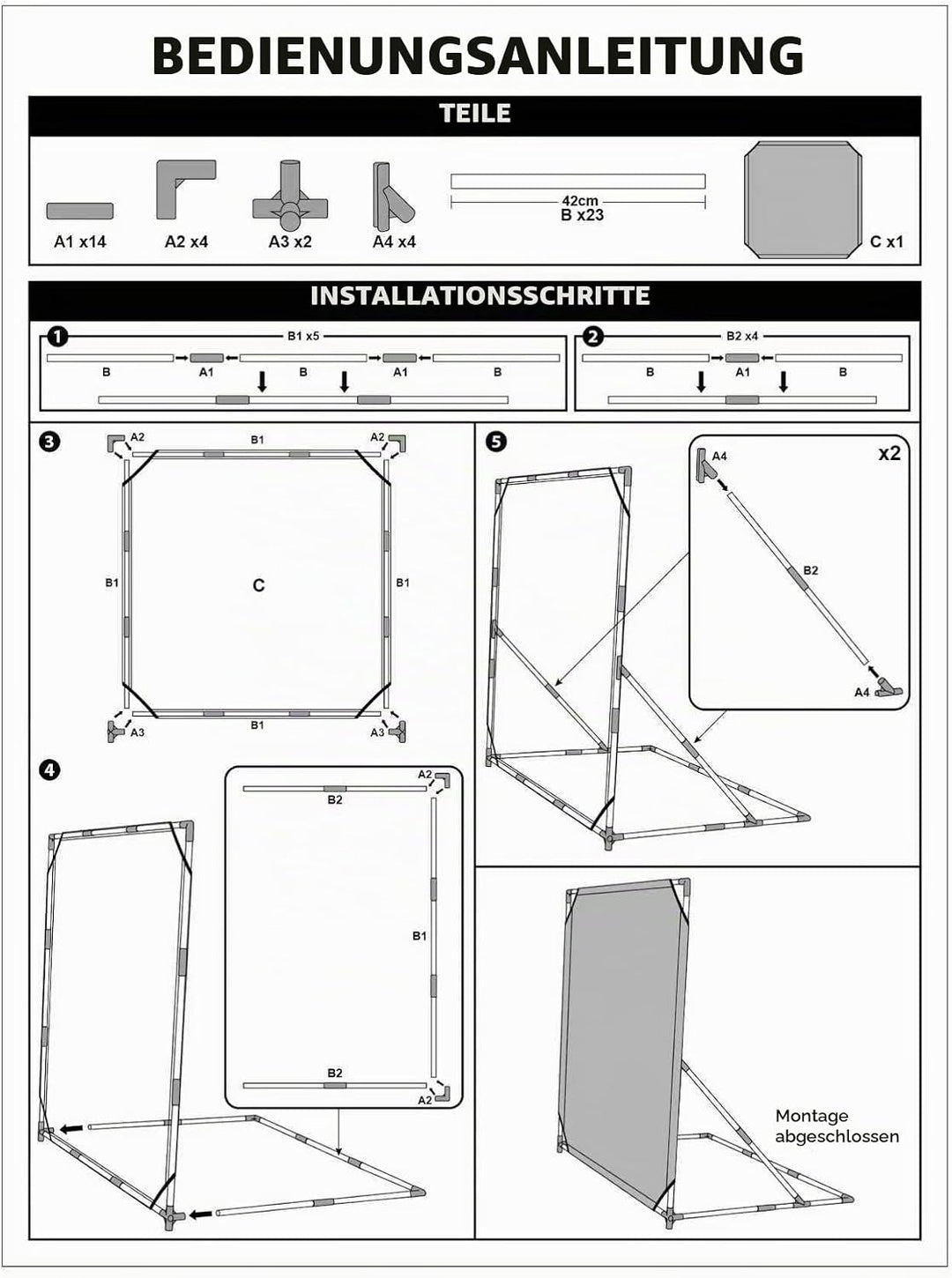 Golf Spielset für Zuhause mit Puttmatte, Klebebällen &amp; Tragetasche – Cornhole-Spiel für Garten, Juge