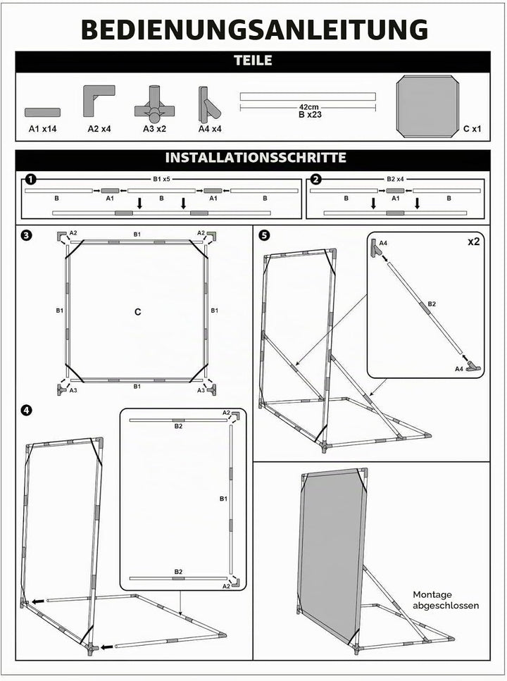 Golf Spielset für Zuhause mit Puttmatte, Klebebällen &amp; Tragetasche – Cornhole-Spiel für Garten, Juge