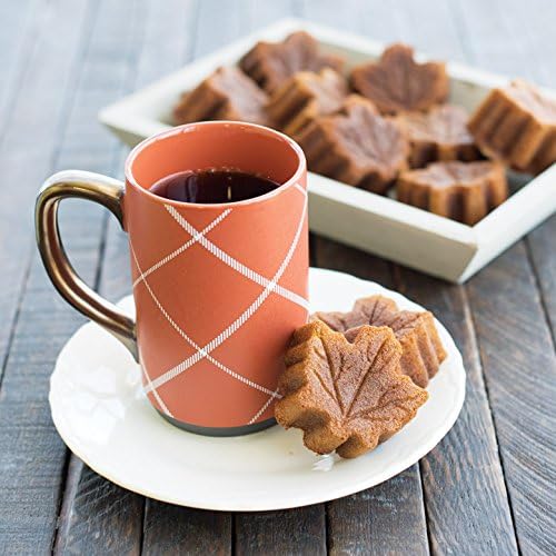 Nordic Ware Herbstblätter-Muffins, braun, Aluminium, 6 Formen, Antihaft, NW 56548