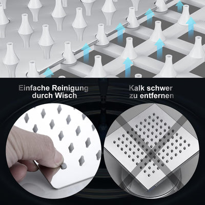 JOHO 304 Kopfbrause Duschkopf Regendusche Einbauduschkopf 30x30cm 30*30cm ECKE, 30*30cm ECKE