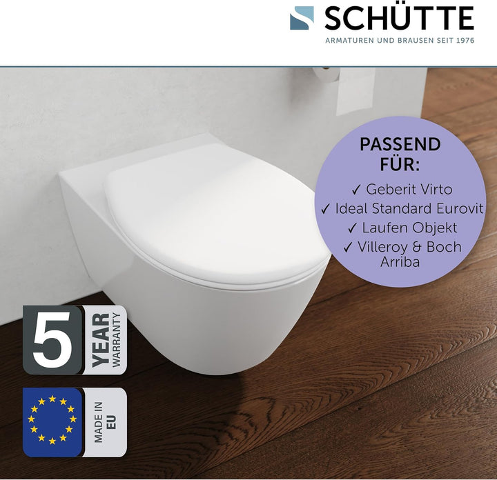 SCHÜTTE WC-Sitz passend zu Villeroy & Boch Arriba, Laufen Objekt, Ideal Standard Eurovit, Geberit Vi