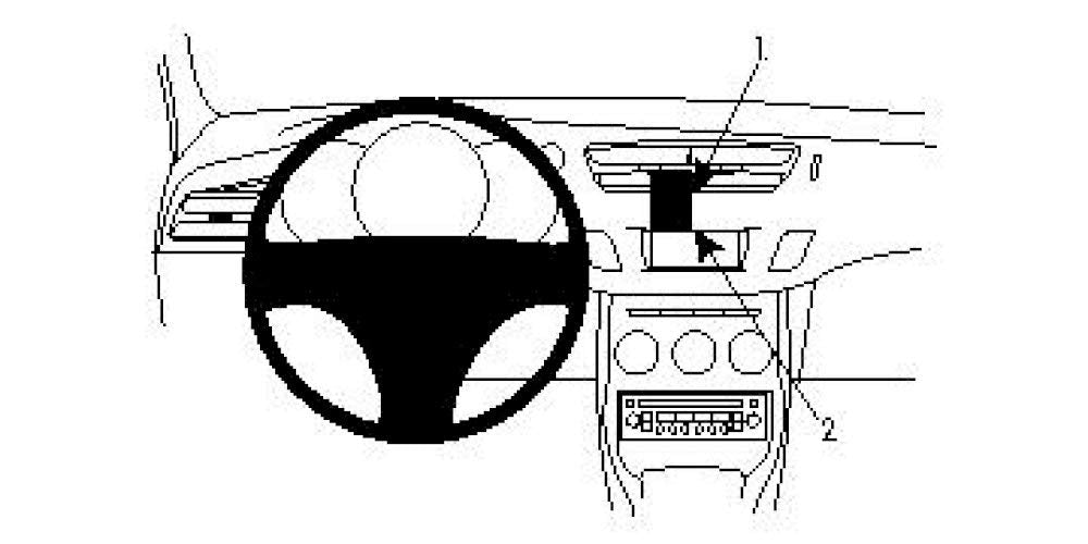 Brodit ProClip für Citroen C3 10- schwarz