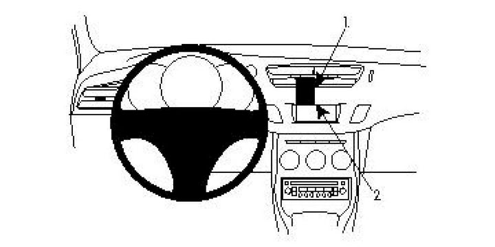 Brodit ProClip für Citroen C3 10- schwarz