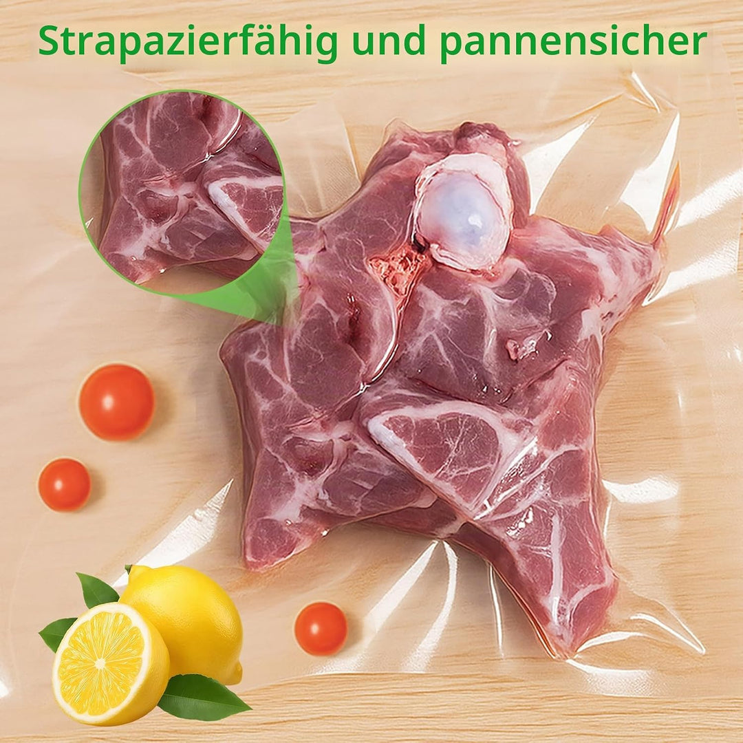 MakMeFre 200 Beutel 20x30cm Profi Vakuumbeutel Vakuumierbeutel für Alle Vakuumierer und Lebensmittel