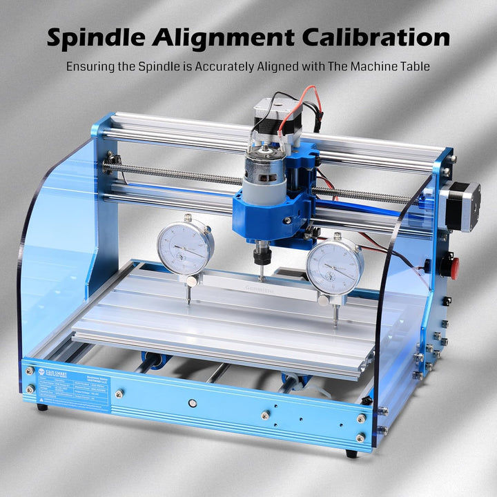 Genmitsu CNC-Fräsmaschinen-Fräswerkzeug, Pro-Kalibrierungssystem mit 1/2", 1/4", 1/8" Schaft und 0,0