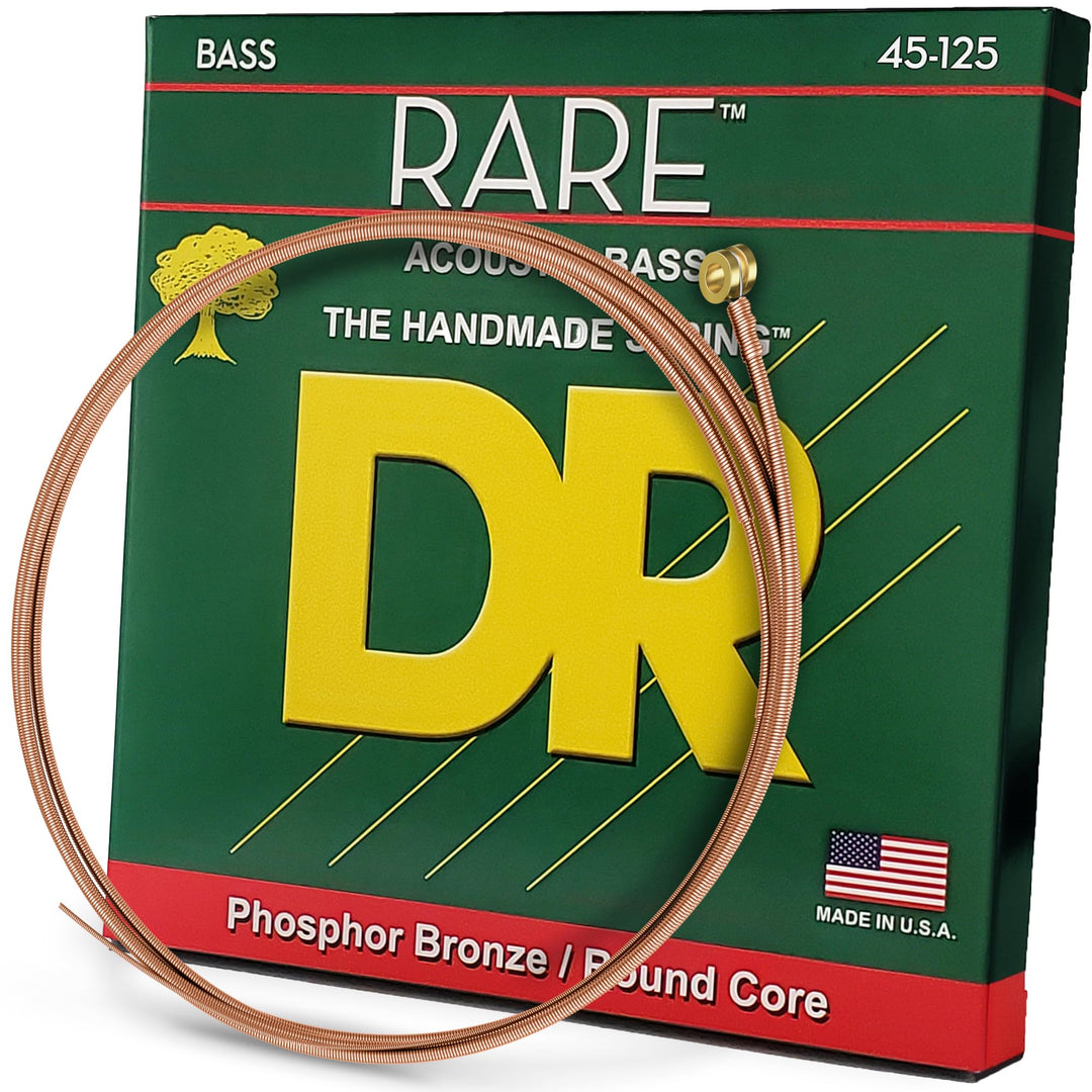 DR Strings RPB545 45-125 Medium Set Handmade Rare Coated 5-String Bass Strings