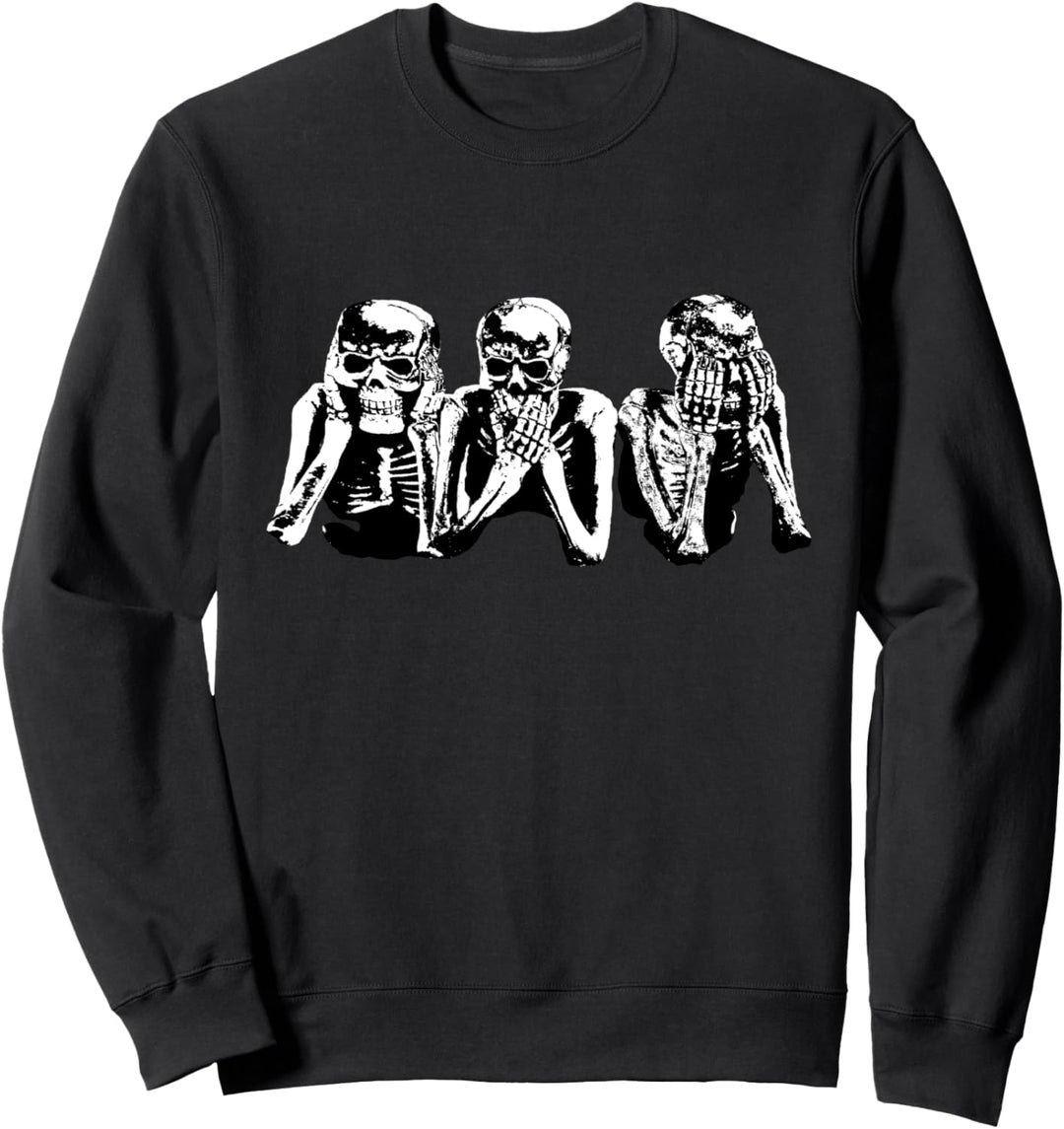 Fun Lustiges Motiv Skull Totenkopf Sweatshirt