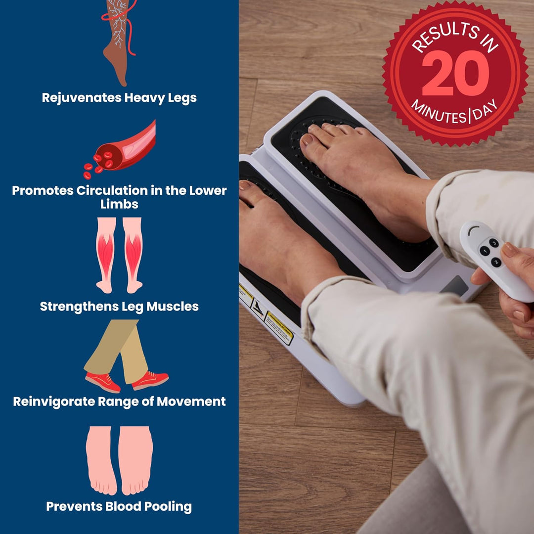 BioEnergiser Leg Exerciser Pro Bein-Trainer I passives Training für Jung &amp; Alt - 3 Stufen - inkl. Fe
