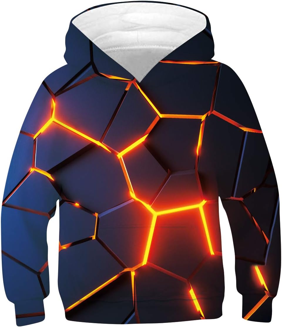 kids4ever Unisex Kinder Hoodie 3D Lustig GedrucKt Kapuzenpullover Langarm Pullover Hoodies Sweatshir