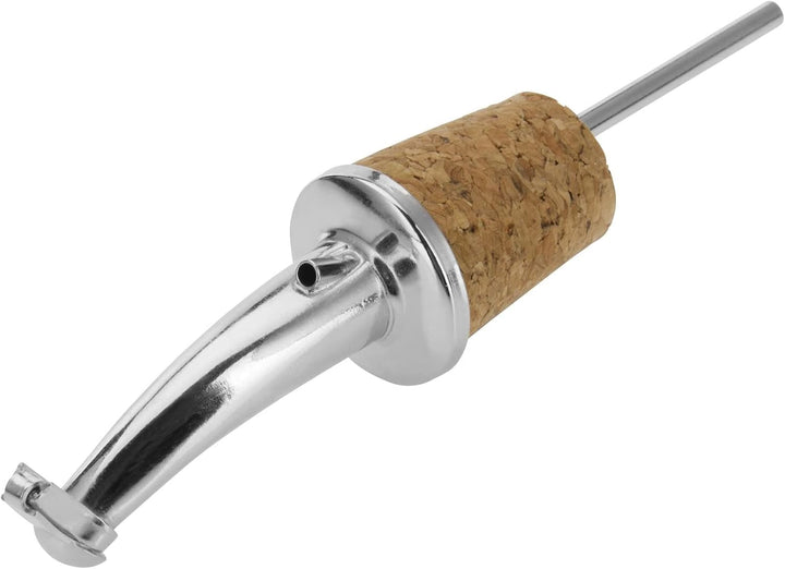 Westmark 4 Spirituosen-/Öl-Ausgiesser + 4 Ersatzkorken, extra kurz, mit Kläppchen und Luftröhrchen,