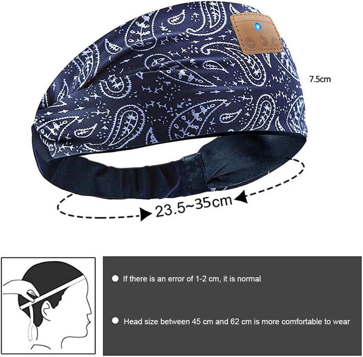 Bluetooth Stirnband Schlaf Kopfhörer Kabellose Musik Stirnband Kopfhörer mit HD Lautsprechern für Se