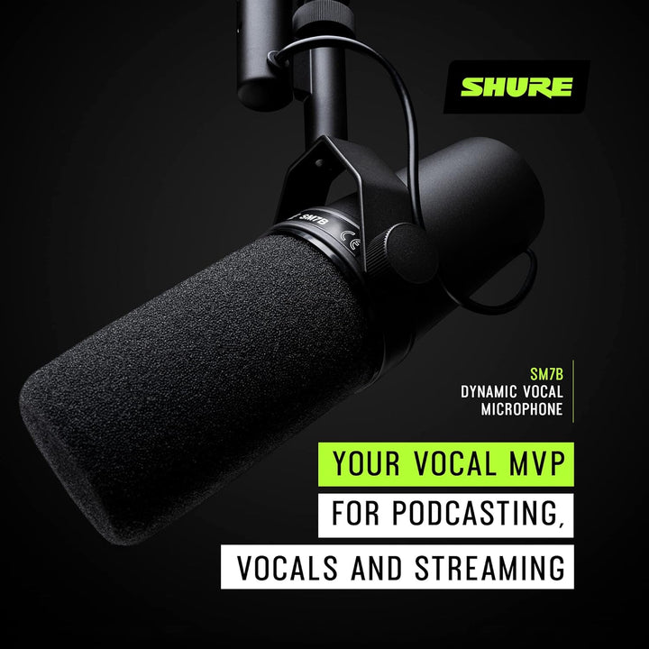 Shure sm7b Mikrofon – Mikrofone (Studio, 50 – 20.000 Hz, Cardioid Mikrofon, kabelgebunden, schwarz)