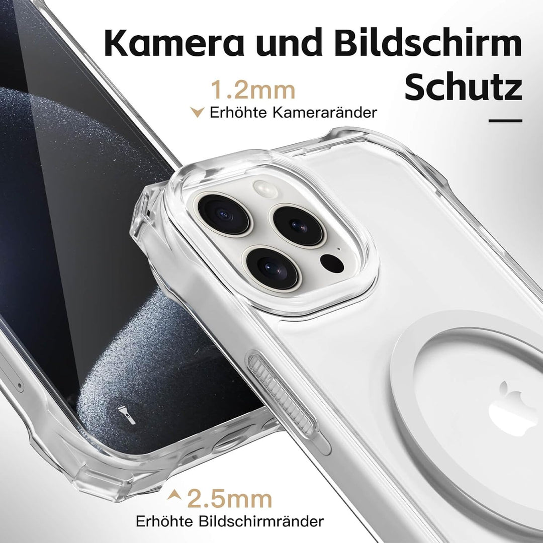Handyband Abnehmbar für iPhone 15 Pro Max Hülle mit Band, Hellblau Langes Band zum Umhängen & Kurzko