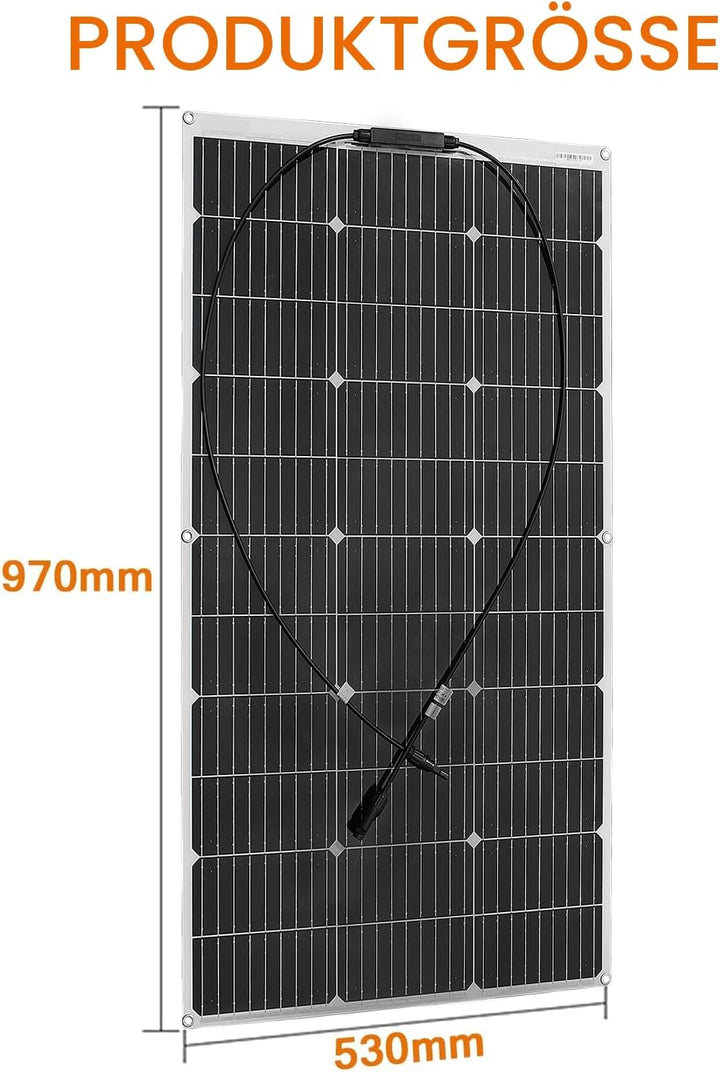400 Watt Solarpanel Flexibel Kit 12V/24V Off-Grid System: 4 Stück 100W Monokristalline Solarmodule m