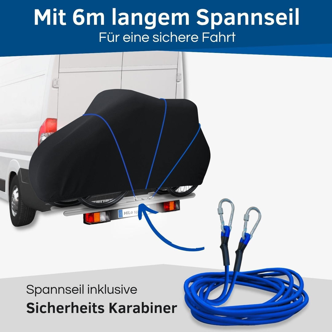 HiLo sports reissfeste Fahrradabdeckung Heckträger für 2 Fahrräder - [Mit 6m Seil] - Wasserdichter F