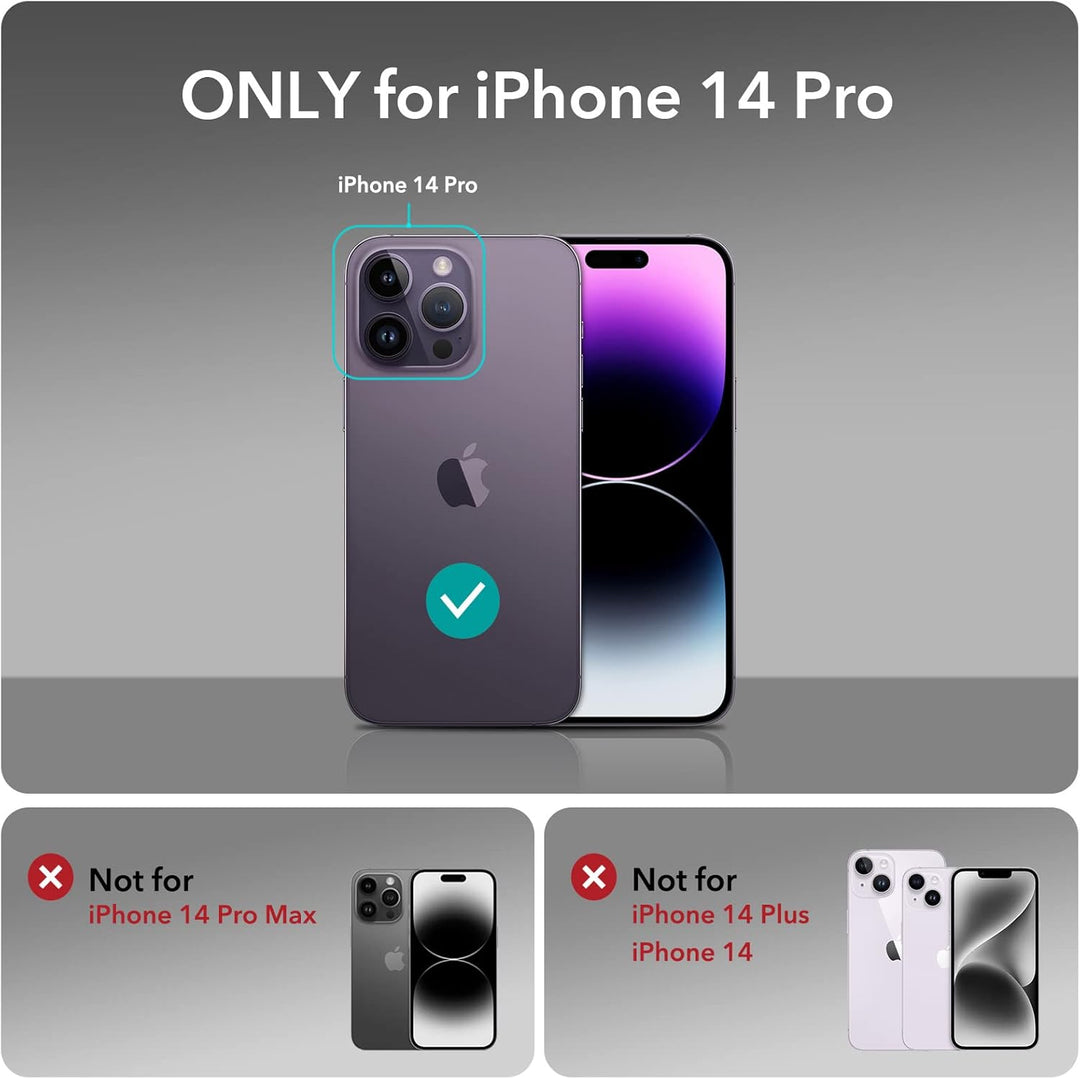 ESR für iPhone 14 Pro Hülle, kompatibel mit MagSafe, Classic Hybrid Magnet Hülle mit HaloLock,Militä