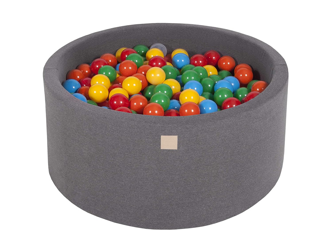 MEOWBABY Bällebad Baby - Rund 90x40cm Ball Pit für Kinder ab 1 Jahr mit 300 Bälle - Weiches & Sicher
