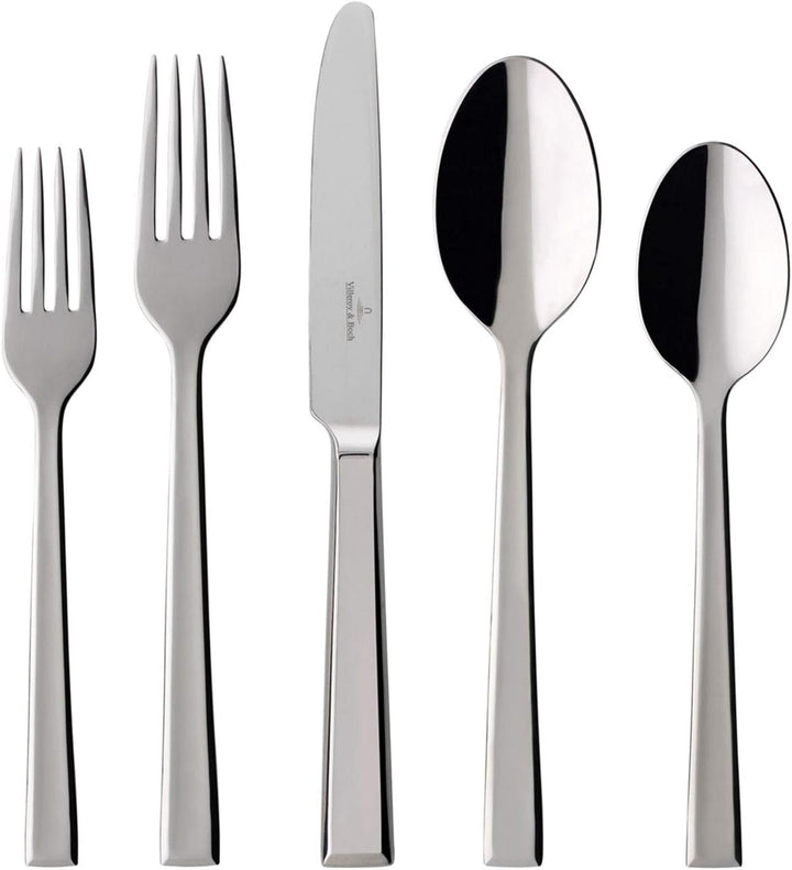 Villeroy & Boch Victor Tafelbesteck/pflegeleichtes Besteck Set aus poliertem, rostfreiem Edelstahl/g