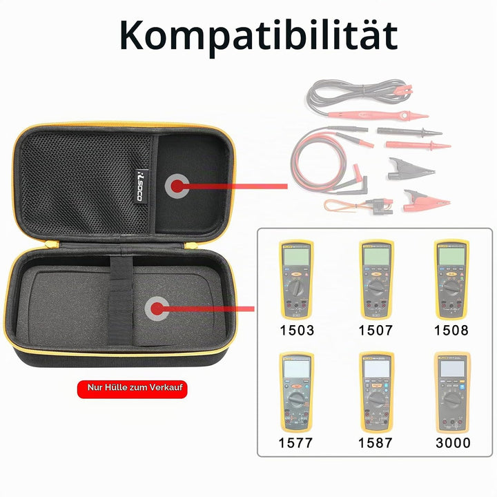 RLSOCO Tasche für Fluke 1587 Fc /1577 Isolationsmultimeter &amp; für Fluke 1503/1507 / 1508 Isolationsme