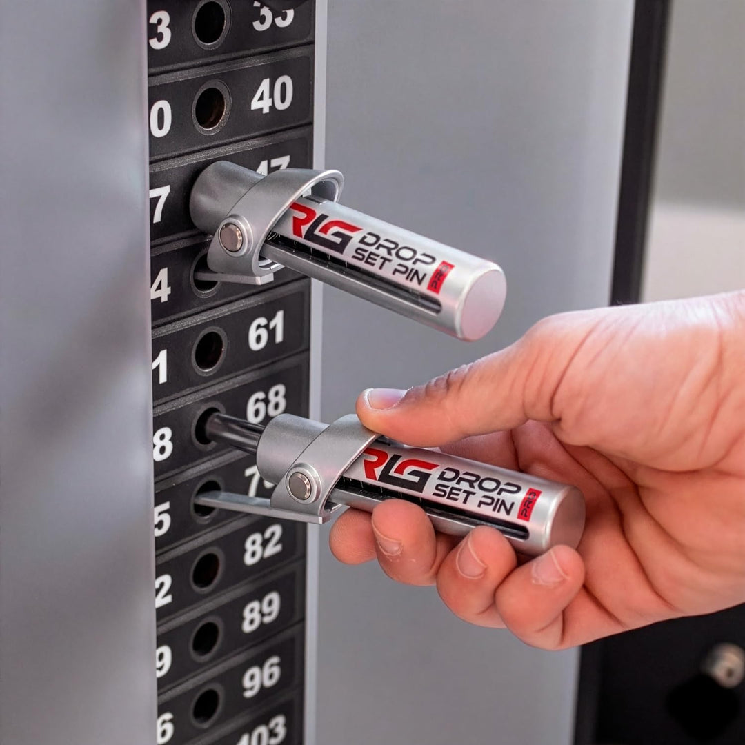 RLG RL GRIPS Drop Set Pins Pro für Fitnessstudios – Aluminiumstifte für den professionellen Einsatz