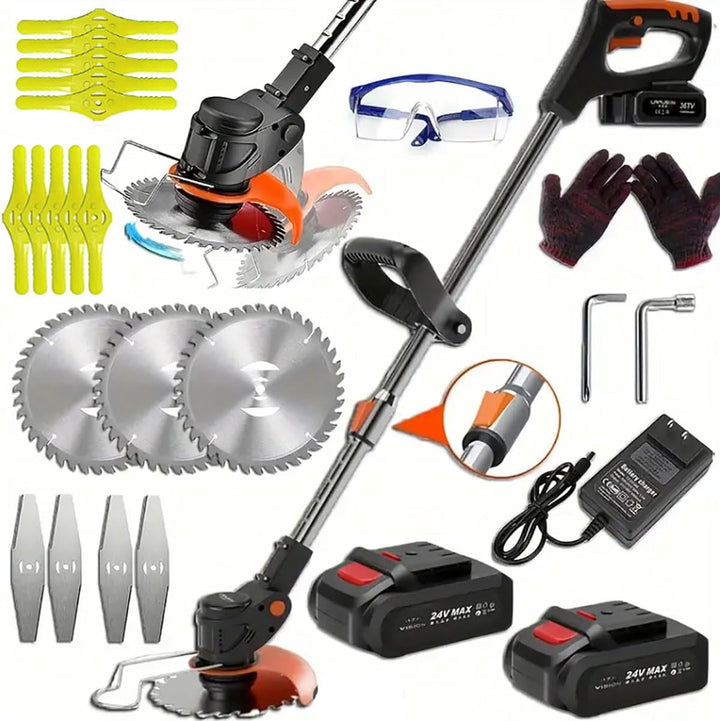 Akku-Rasentrimmer, batteriebetriebener Rasentrimmer mit 24 V, elektrischer Rasentrimmer ohne Kabel,m
