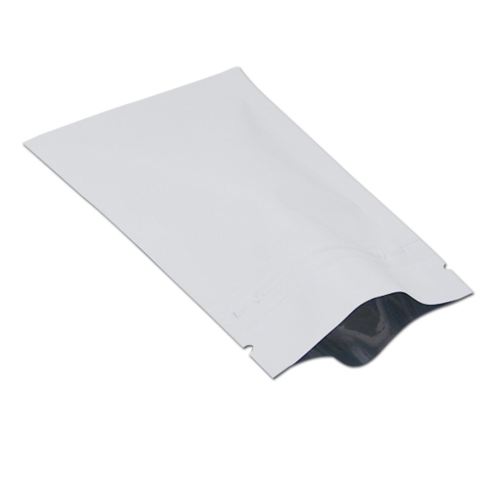 WACCOMT Pack 100 Stücke Matte Aluminiumfolie Verpackung Tasche Reissverschluss Selbstdicht Flachbeut