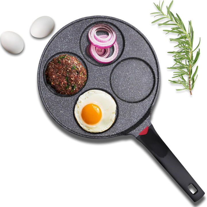 Pancake Fried Egg Pan Diameter 27 cm with Greblon Ceramics Coating Induction Ceramic Gas Electric 4