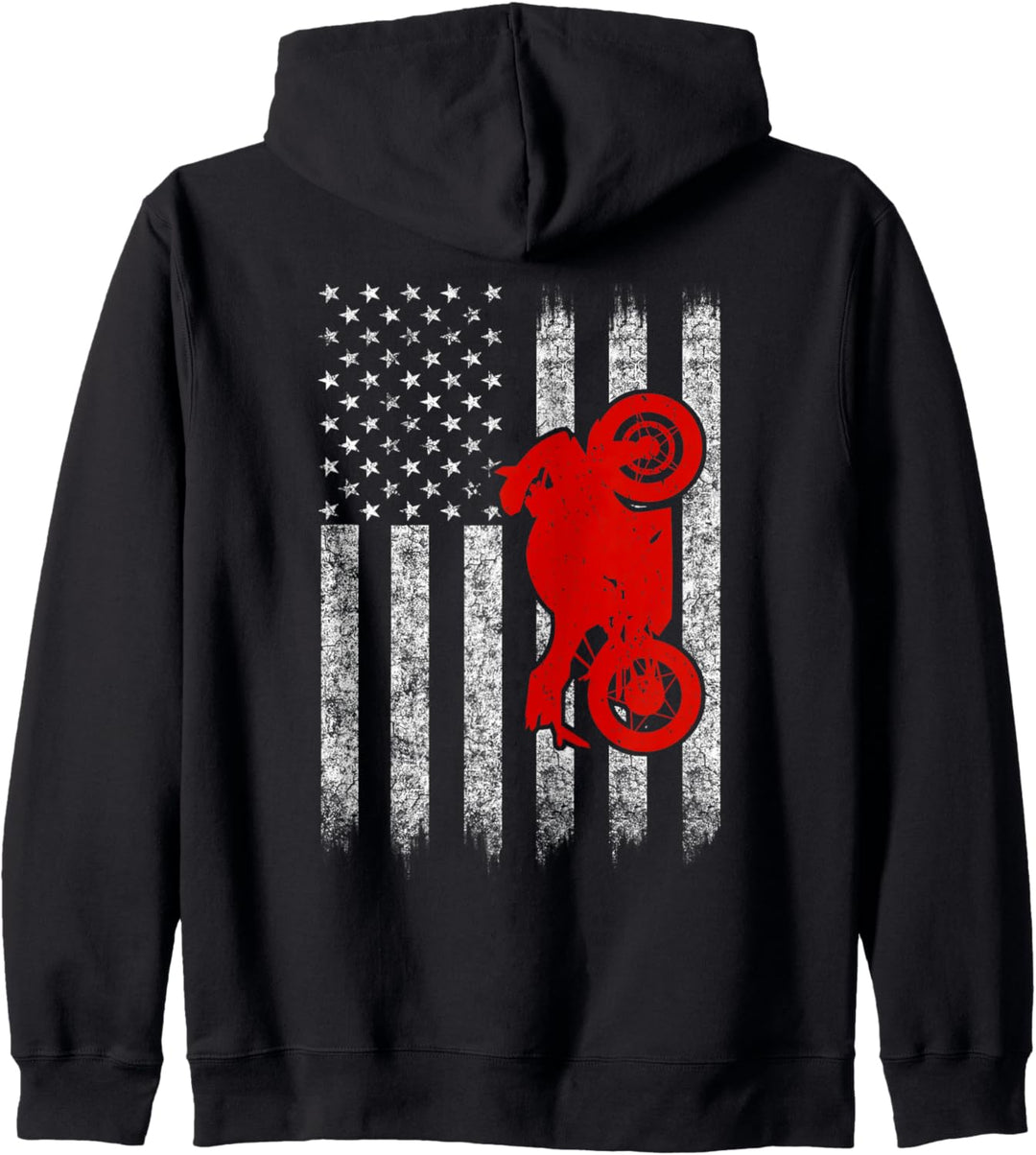 American Flag Silhouette Design Sportbike Kapuzenjacke
