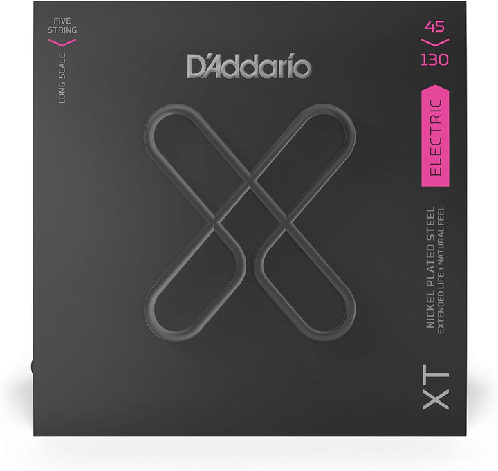 D'Addario E Bass Gitarrensaiten | Saiten E Bass | Bassgitarre Saiten | XTB45130, vernickelte XT Stah