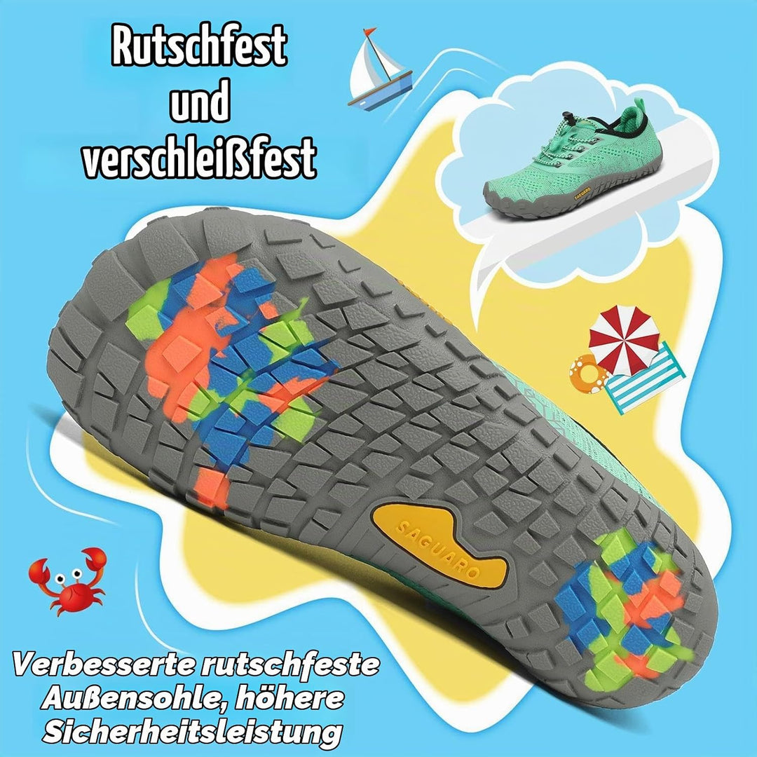 SAGUARO Kinder Barfussschuhe Schnell Trocknend Badeschuhe,24-36 EU 26 EU Grün, 26 EU Grün