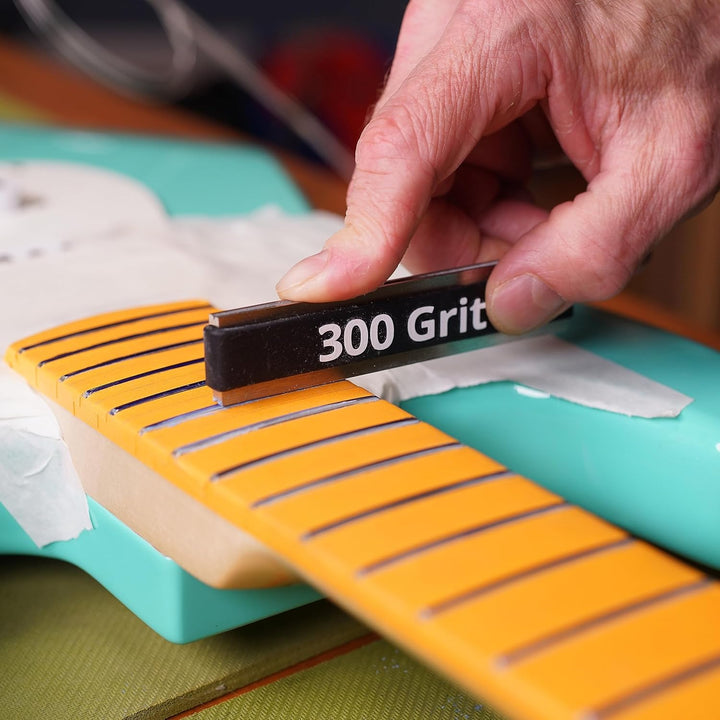 StewMac Compact Original Z-File Bundkrönungsfeile, 300er Diamant-Körnung, Gitarrenbundfeile mit dopp