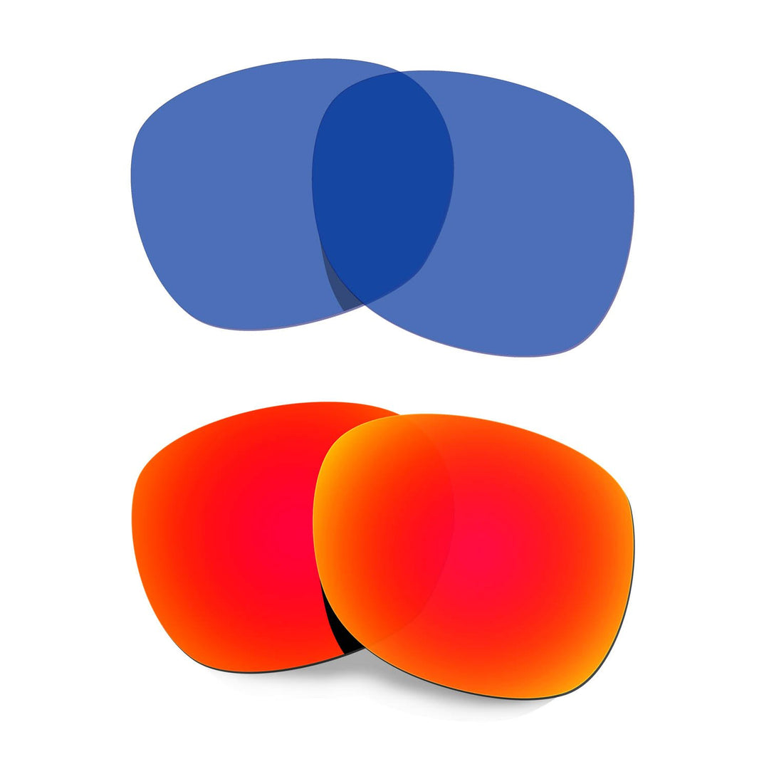HKUCO Replacement Lenses For Oakley Garage Rock Red/Transparent Blue Polarized
