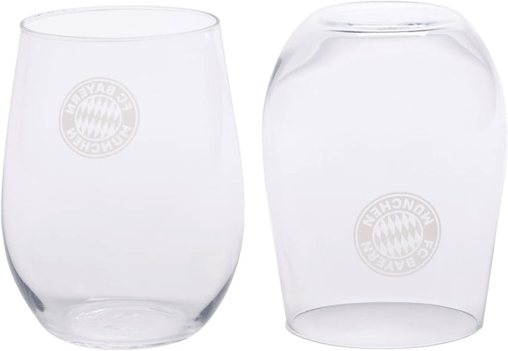 FC Bayern München Wasserglas 2er-Set I Fussball 2 Stück (1er Pack), 2 Stück (1er Pack)