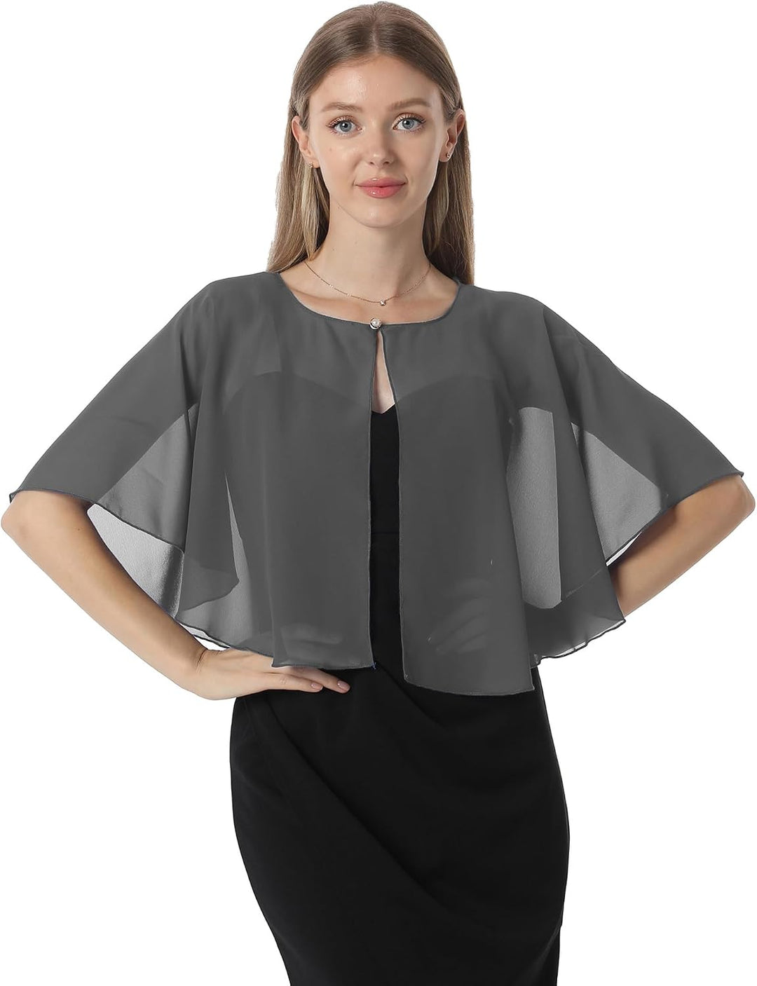 Chiffon Capelet Soft capes Shawls and Wraps for Evening Dress Wedding Cape 1920s shawl accessories f